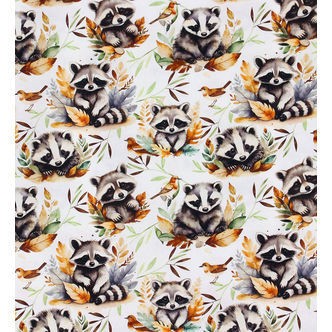 Nørgaard Madsens Sengetøj - Poplin - Junior - Hvid m. Vaskebjørn