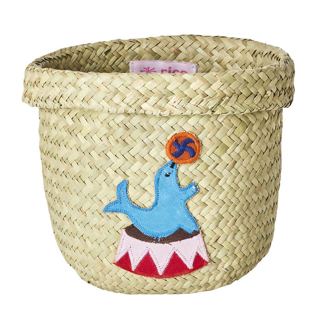 Rice Opbevaringskurv - Raffia/Søgræs - Circus - 15x15 cm - Natur