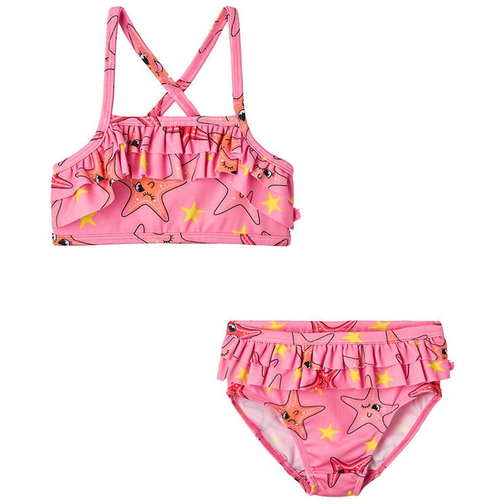 Småfolk Bikini - UV50+ - Bubblegum m. Søstjerner
