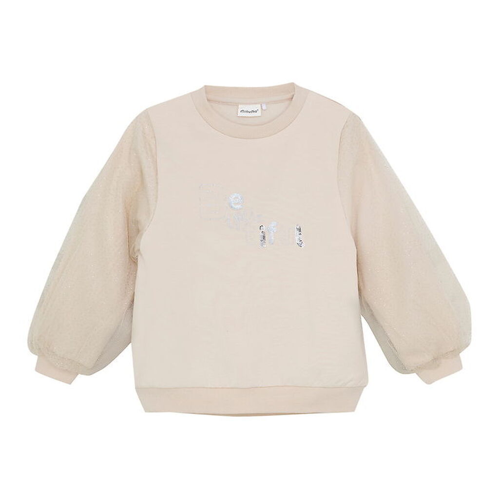 Minymo Sweatshirt - Smoke Gray m. Sølv/Tyl