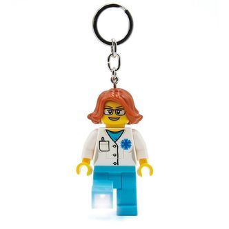 LEGOÂ® Nøglering m. Lommelygte - LEGOÂ® Female Doctor