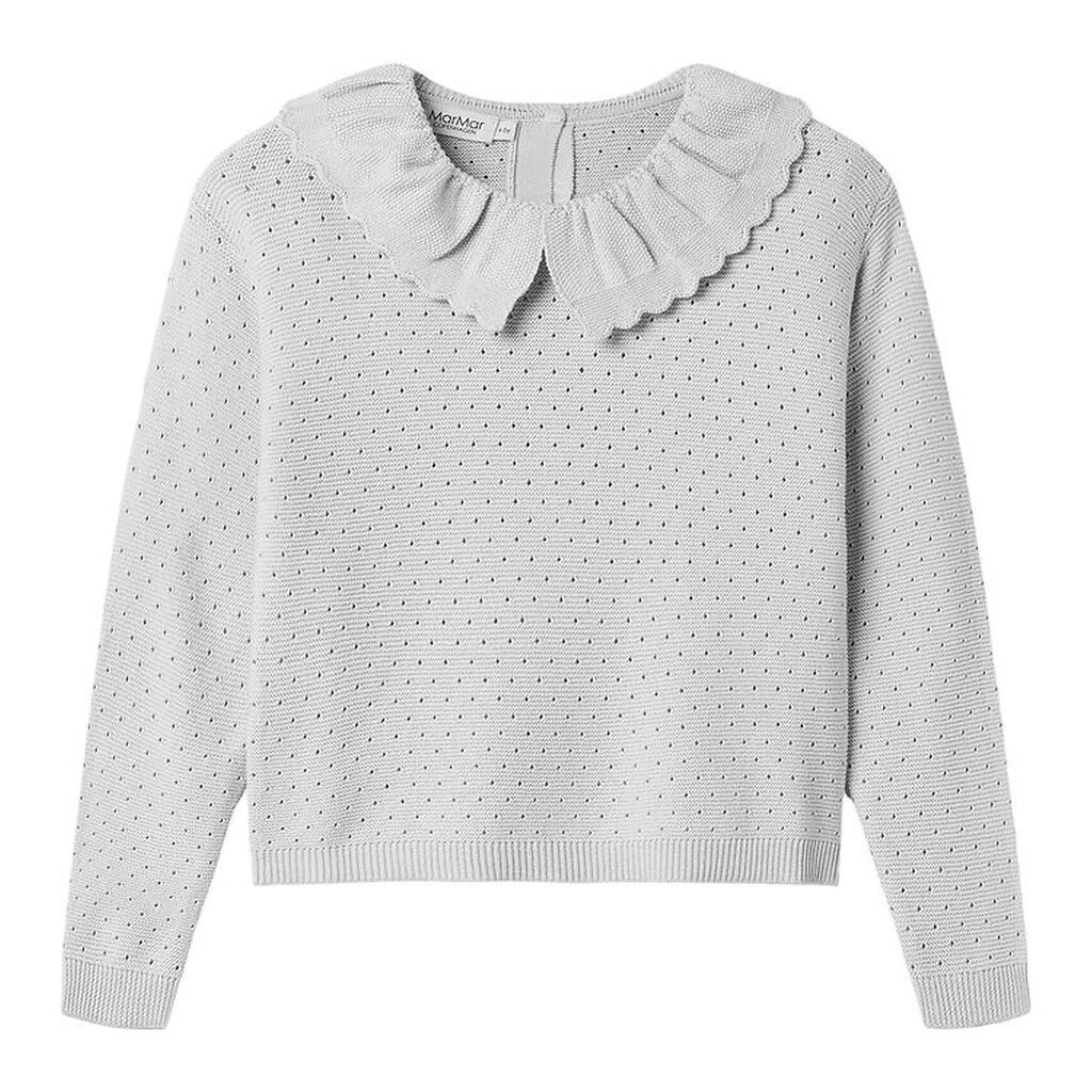 MarMar Bluse - Strik - Toro - Aluminium m. Hulmønster