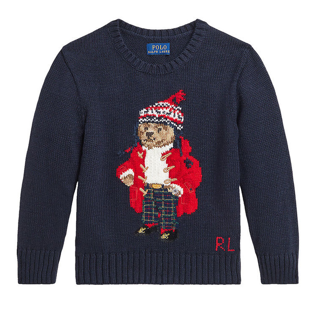 Polo Ralph Lauren Bluse - Strik - Navy m. Rød