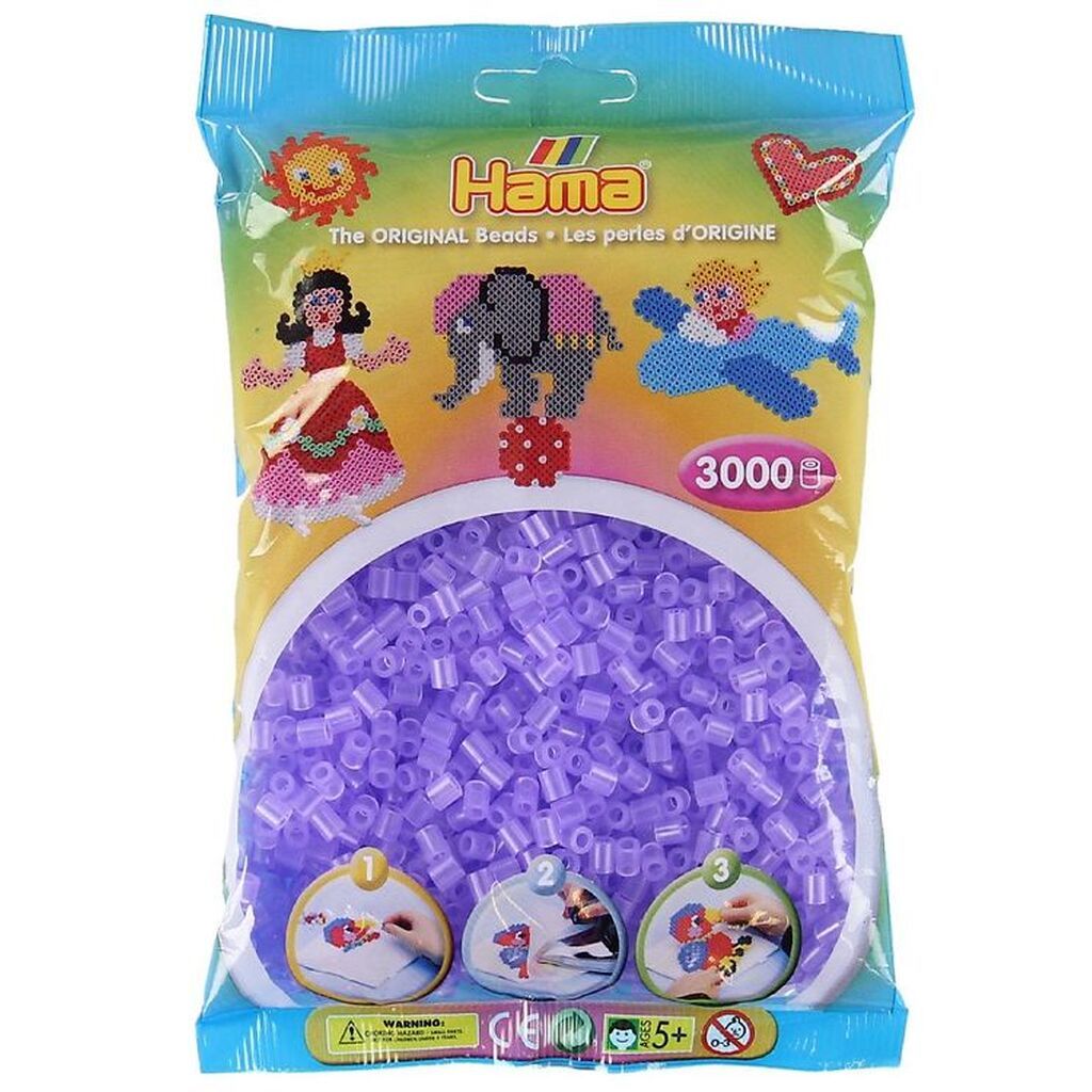 Hama Midi Perler - 3000 stk. - 74 Transparent Syren