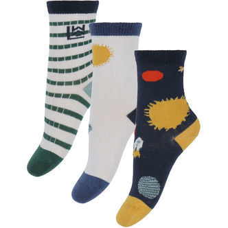 Liewood Strømper - 3-pak - Silas - Universe/Classic Navy