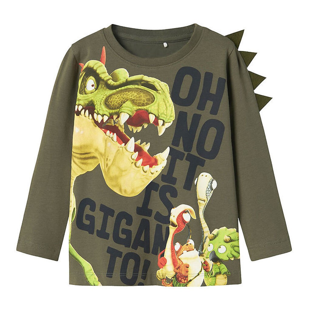 Name It Bluse - NmmDovid Giganto - Dusty Olive m. Print