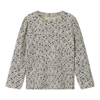 Name It Bluse - Rib - NmfNelia - Parchment m. Blomster