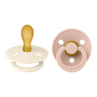 BIBS Colour Sutter - 2-pak - Str. 2 - Symmetrisk - Ivory/Blush