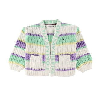 Tommy Hilfiger Cardigan - Strik - Ecru Colored Stripe