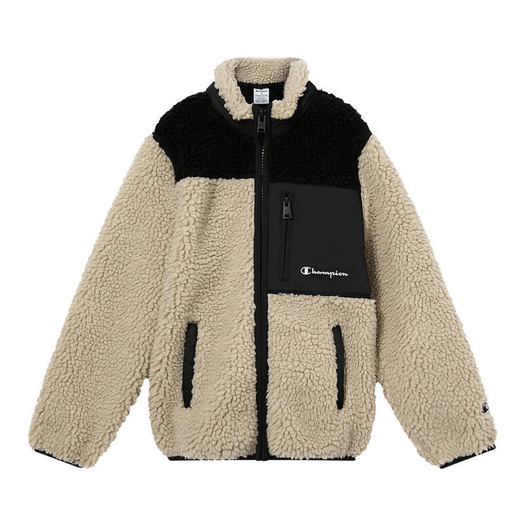 Champion Fleecejakke - Neutral Chino Beige m. Sort