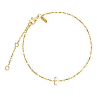 Design Letters Armbånd - E - 18K Guldbelagt