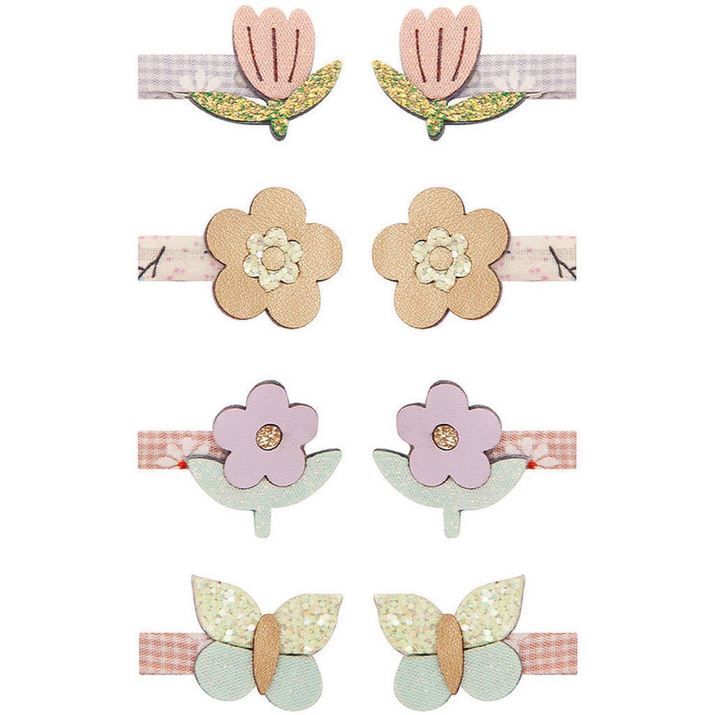 Mimi & Lula Hårclips - 8-pak - 3 cm - Bouquet Spring Magic