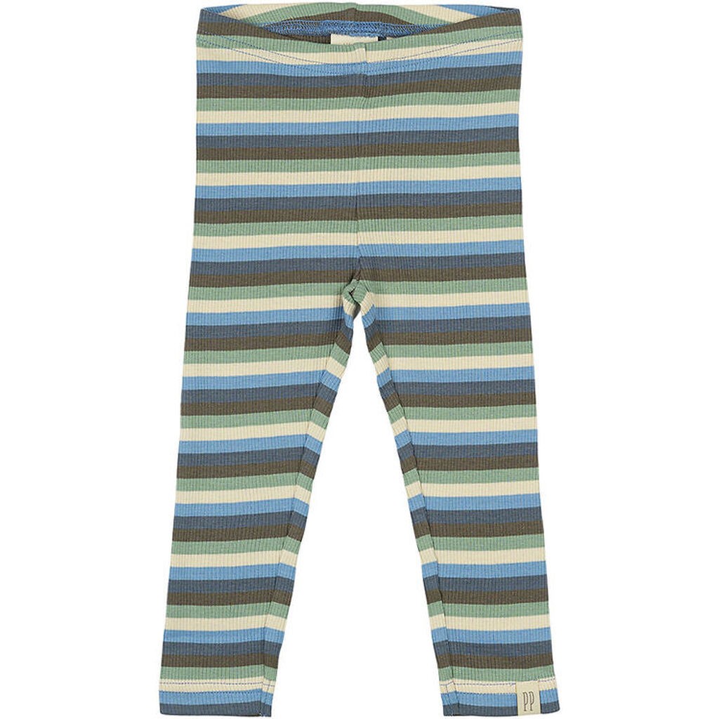 Petit Piao Leggings - Rib - Modal - Allure Blue Multi Stripe