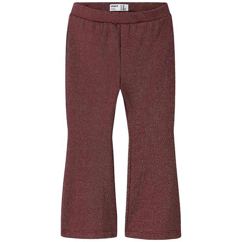 Name It Bukser - NmfRoisin - Bootcut - Burgundy m. Glimmer
