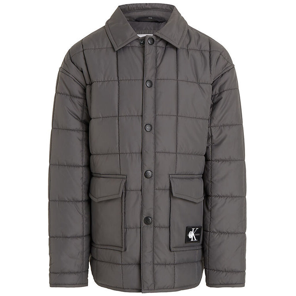 Calvin Klein Termojakke - Quilted Badge - Mørkegrå