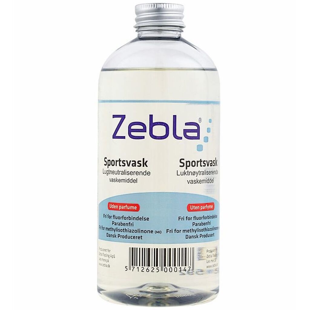 Zebla Sportsvaskemiddel - 1000 ml - Parfumefri