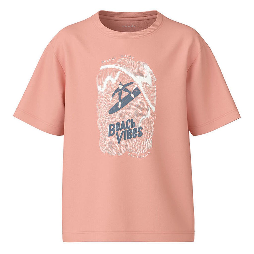 Name it T-shirt - NkmVagno - Peach Pearl/Beach Palms
