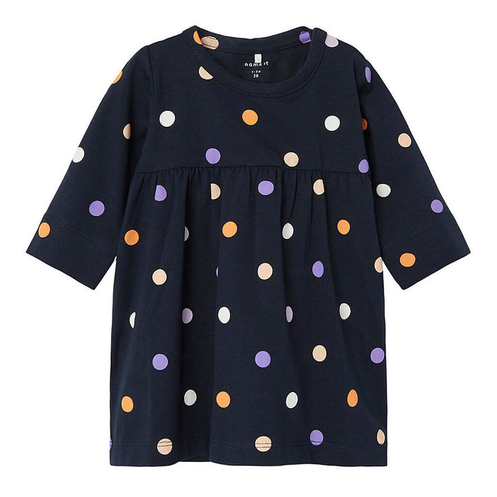 Name It Kjole - NbfTunna - Dark Sapphire m. Prikker