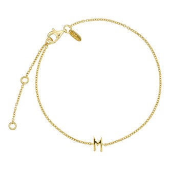 Design Letters Armbånd - M - 18K Guldbelagt