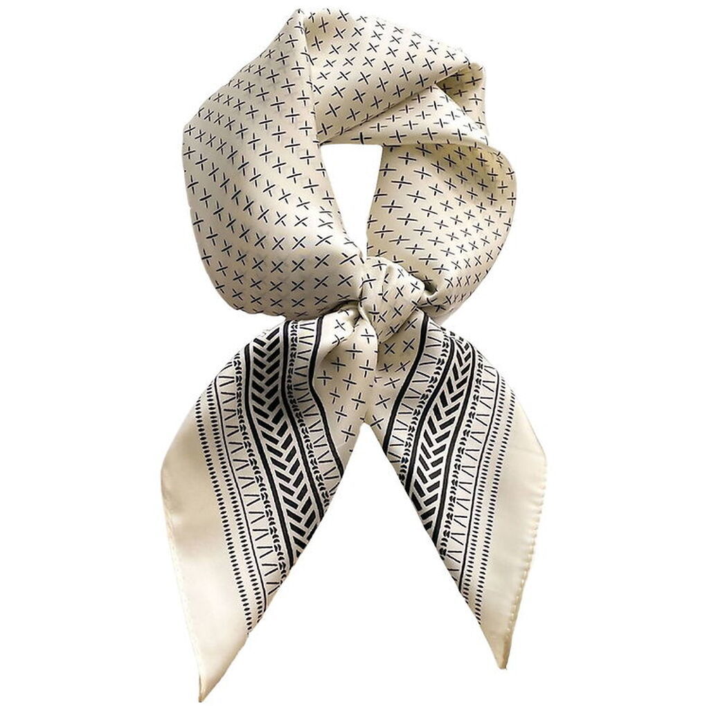 By Stær Tørklæde - Callie - Råhvid/Sort