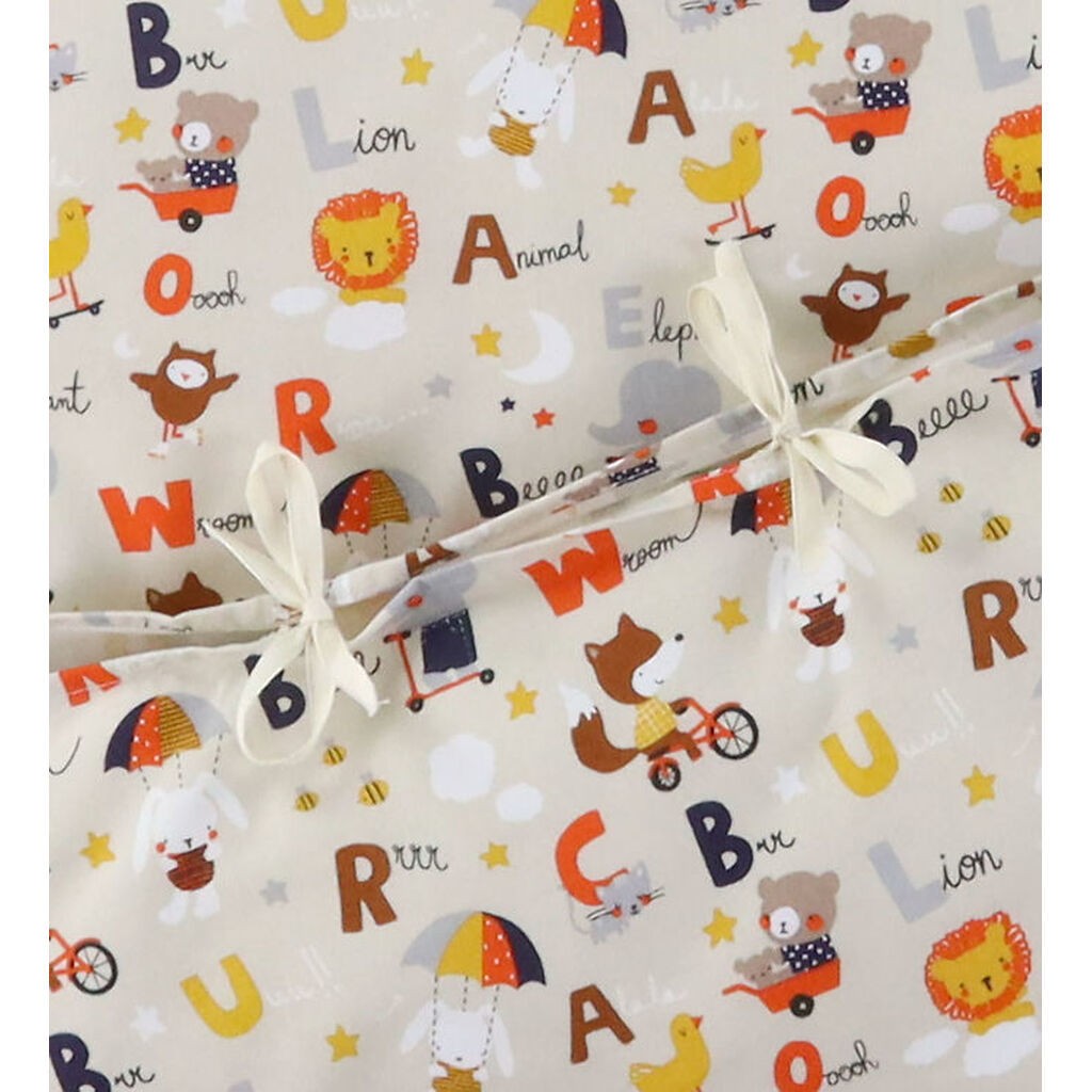 Nørgaard Madsens Sengetøj - Junior - Beige m. Alfabet