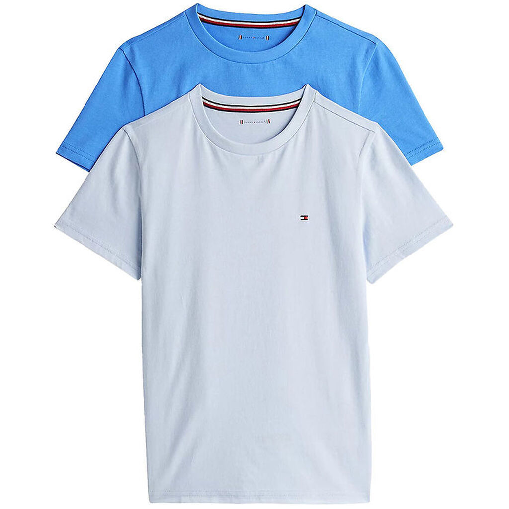 Tommy Hilfiger T-shirt - 2-pak - Breezy Blue/Blue Spell White