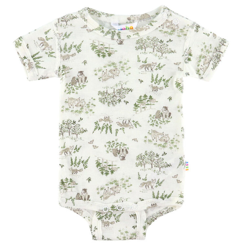 Joha Body k/æ - Uld/Silke - Off White m. Træer