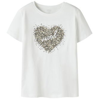 Name It T-shirt - NkfFinojo - Bright White/Heart