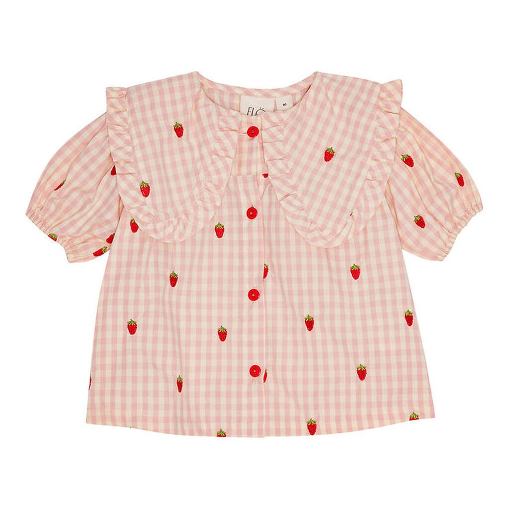 Flöss Skjorte - Dolly - Pink Berry Gingham