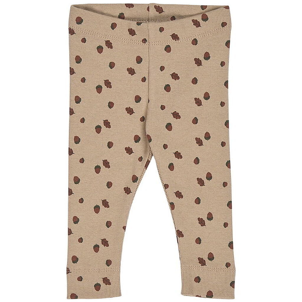 Müsli Leggings - Rib - Acorn - Beige/Root/Deep Green
