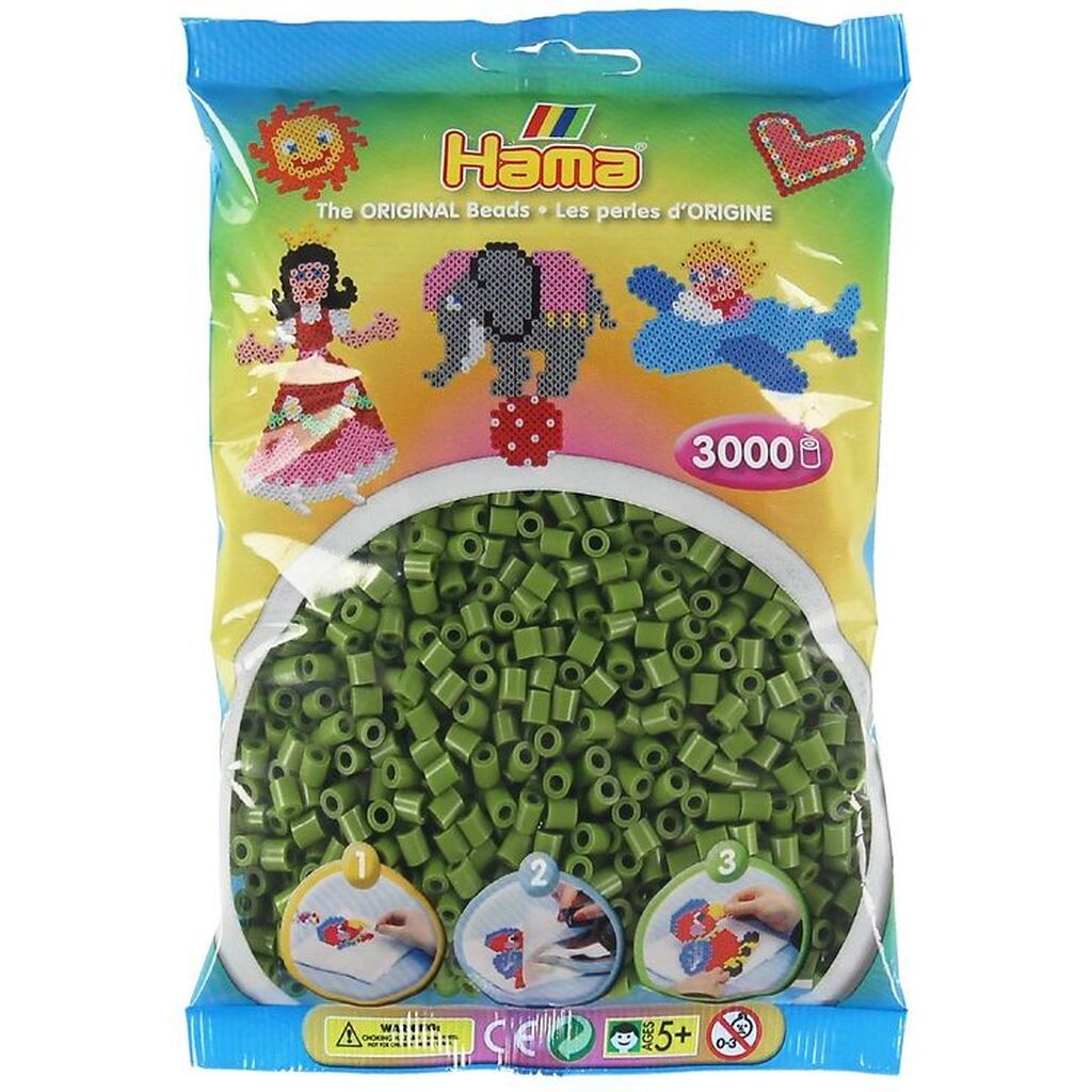 Hama Midi Perler - 3000 stk. - 84 Oliven