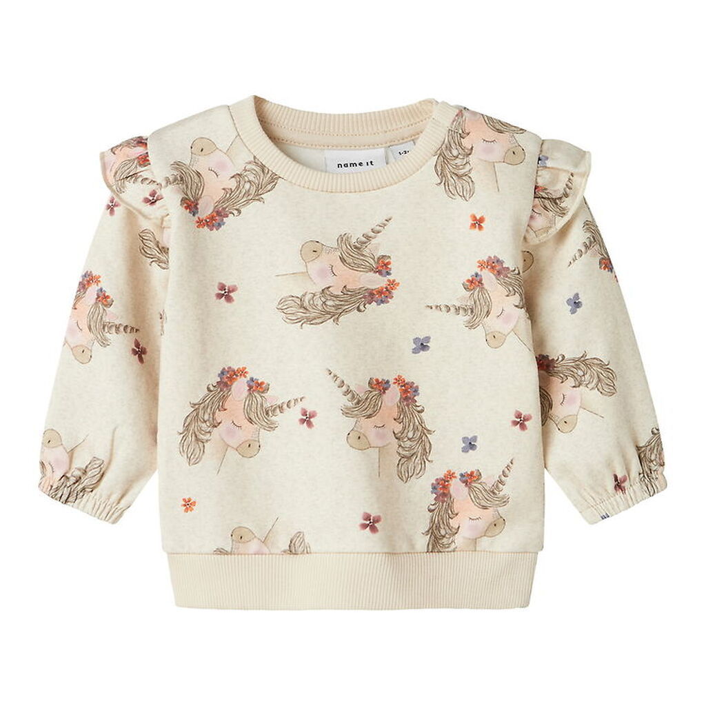 Name It Sweatshirt - NbfNoise - Peyote Melange m. Print