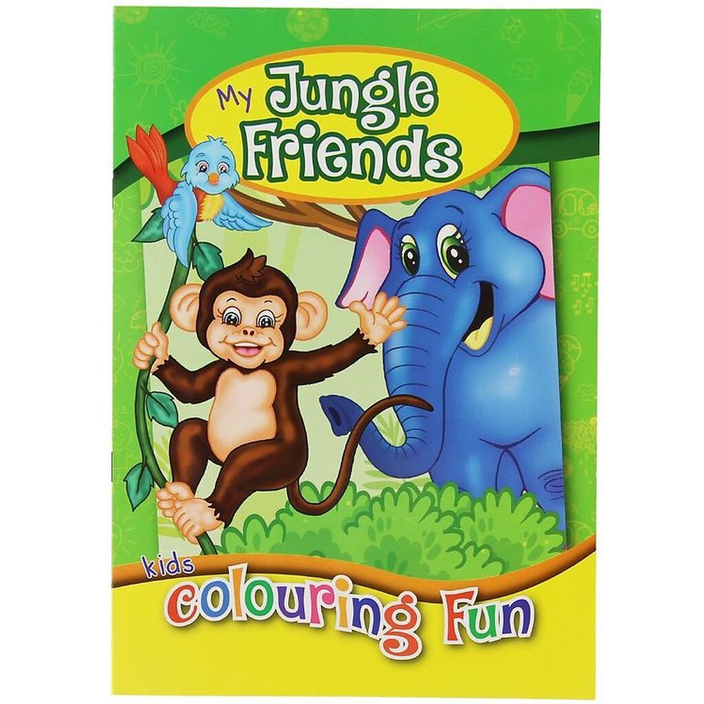 Malebog - My Jungle Friends Colouring Book - 16 Sider
