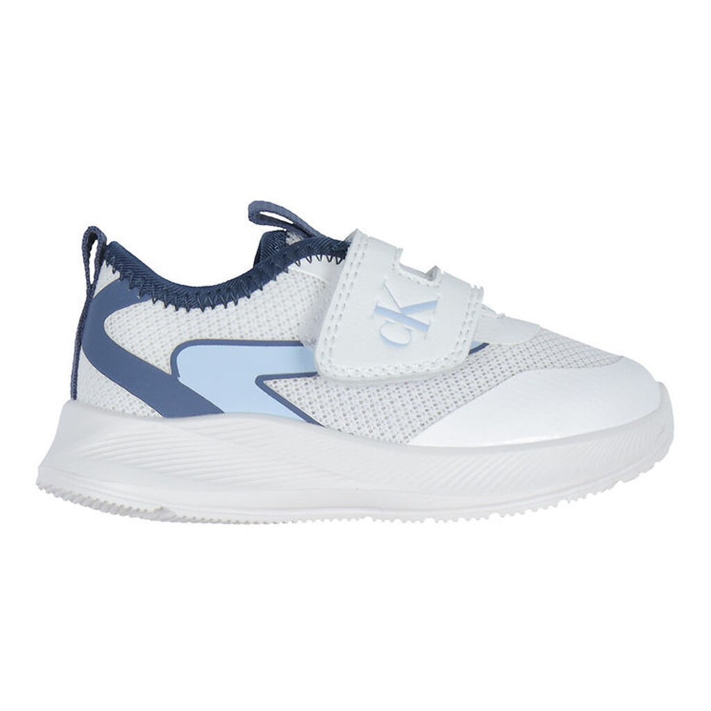 Calvin Klein Sko - Low Cut Velcro - Hvid/Lyseblå