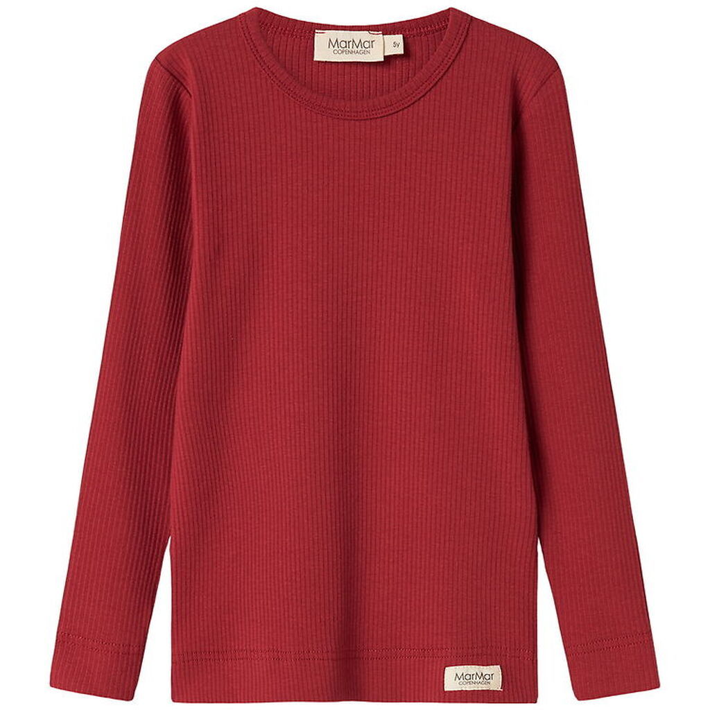 MarMar Bluse - Rib/Modal - Hibiscus Red