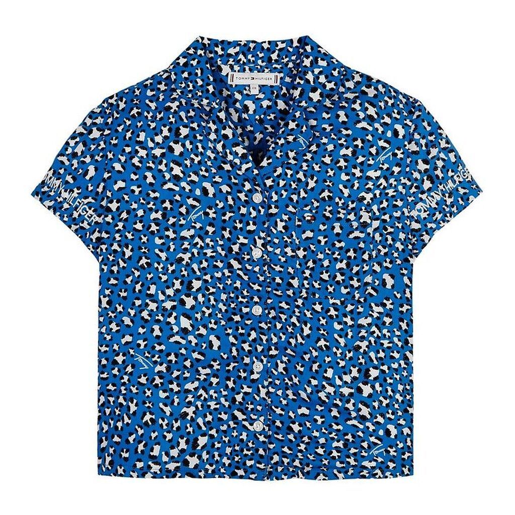 Tommy Hilfiger Skjorte - Blå Leopard