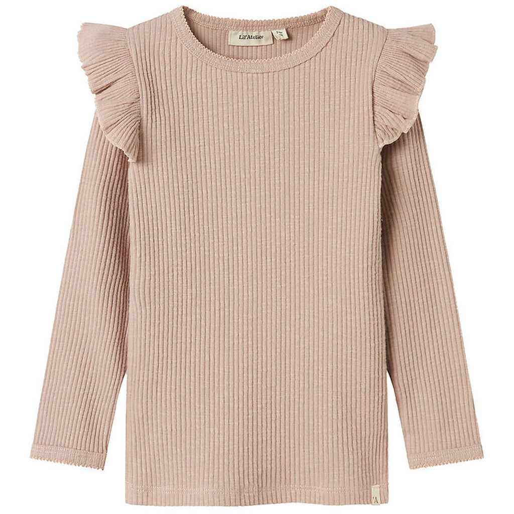 Lil' Atelier Bluse - Rib - NmfRaja - Shadow Gray
