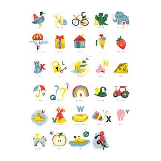 Citatplakat Plakat - Børneplakat - Børnenes Alfabet ll - A3