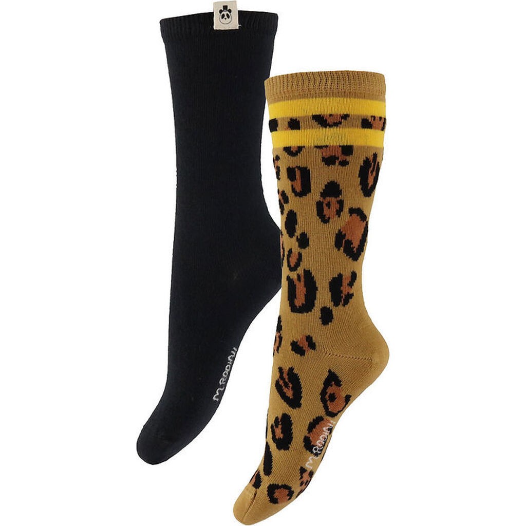 Mini Rodini Strømper - 2-pak - Basic Leopard - Multi