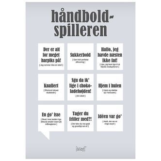 Dialægt Plakat - 30x42 - Håndbold-spilleren