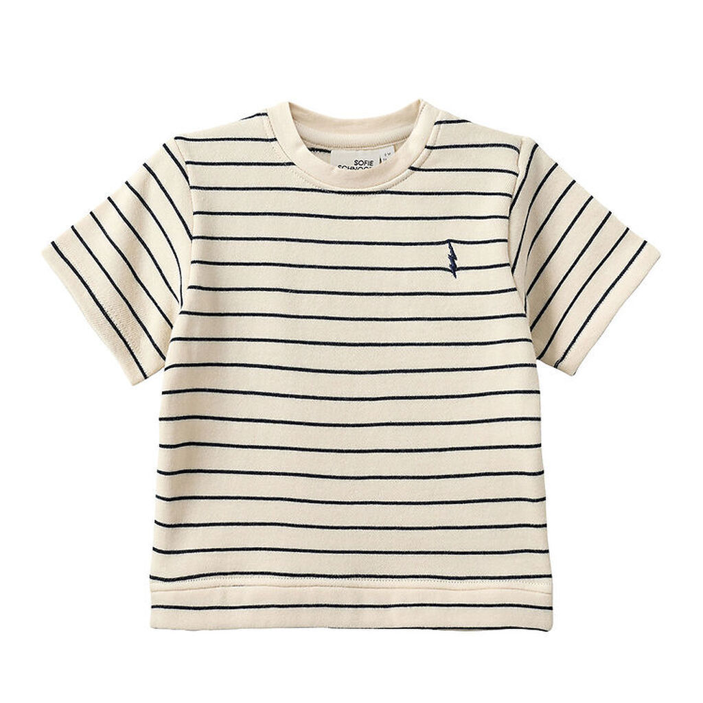 Sofie Schnoor T-Shirt - Antique White W. Blue