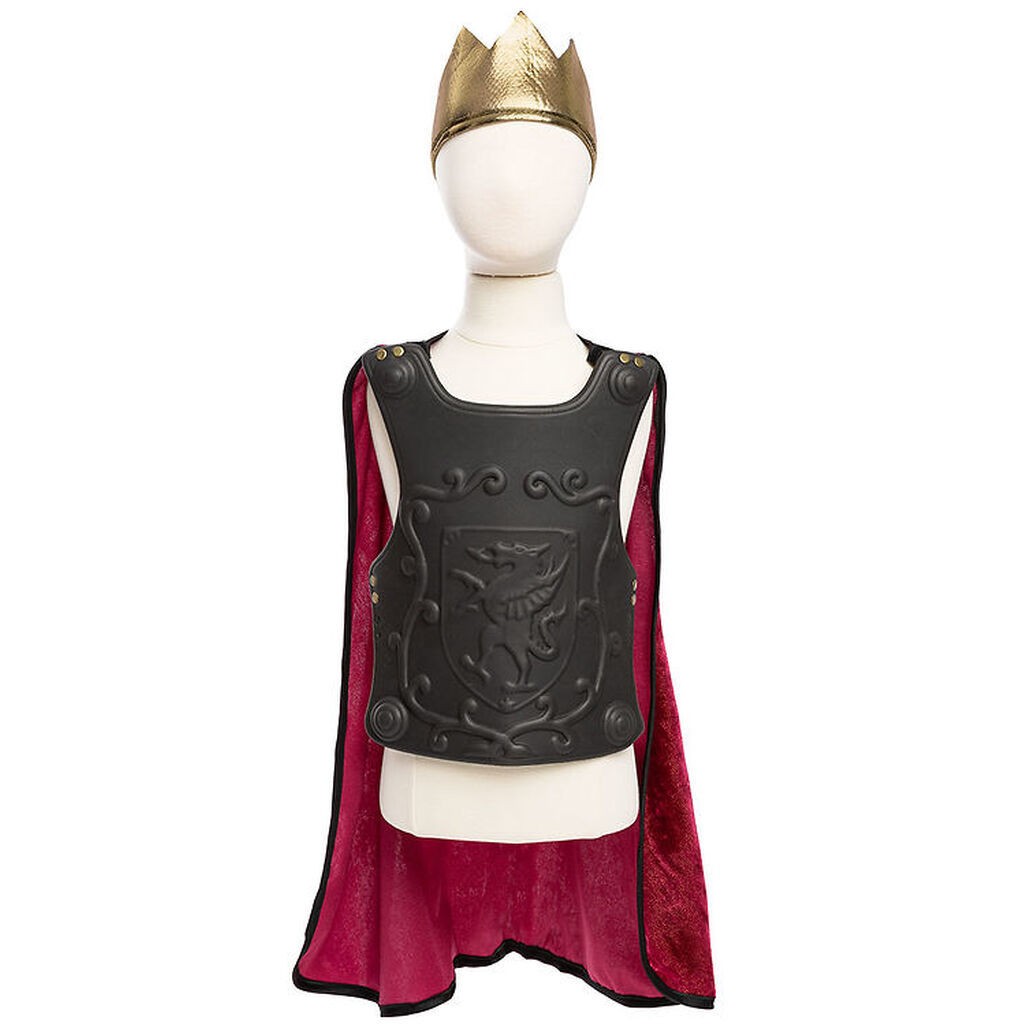 Great Pretenders Udklædning - Ridder Kappe m. Skjold/Krone
