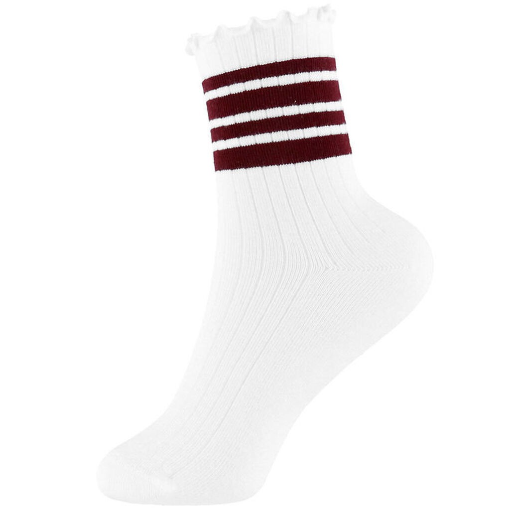 Name It Strømper - Rib - NkfSille - Bright White/Burgundy