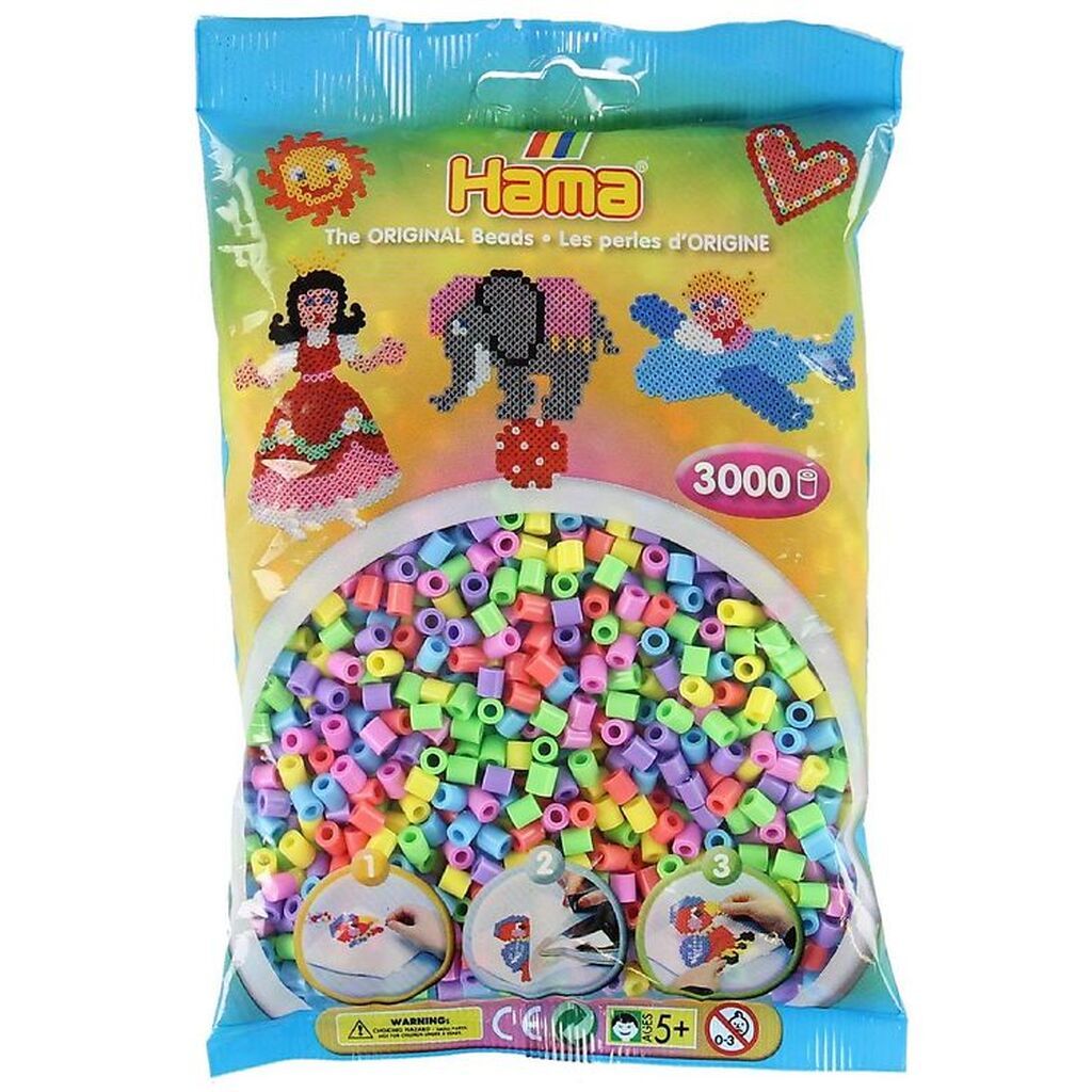 Hama Midi Perler - 3000 stk. - 50 Pastel