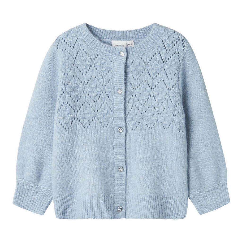 Name It Cardigan - Strik - NmfBatrille - Subdued Blue