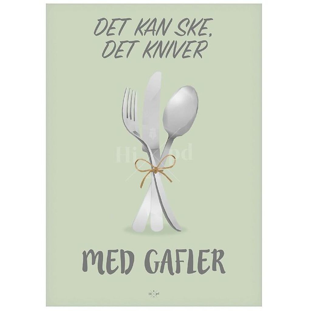 Hipd Plakat - A3 - Ske det Kniver, med Gafler