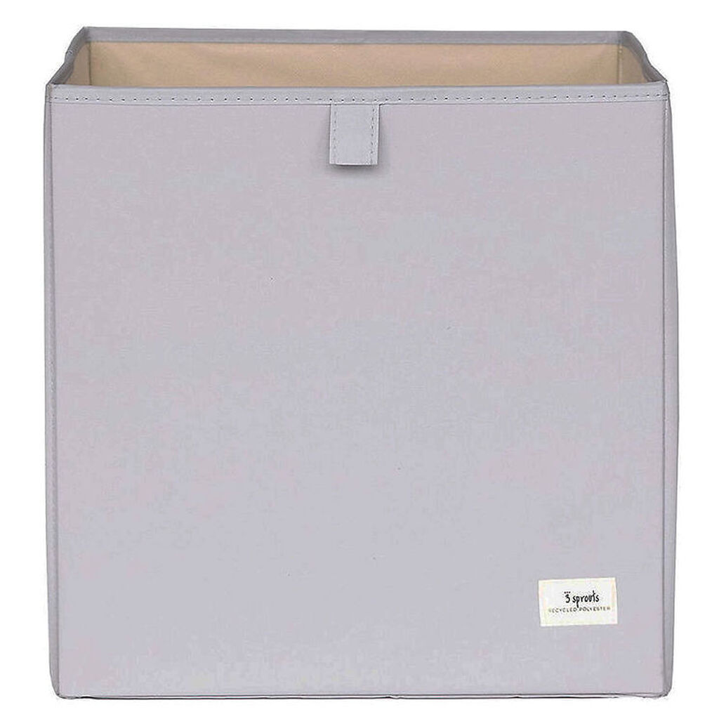3 Sprouts Opbevaringskasse - 33 x 33 x 33 cm - Lysegrå