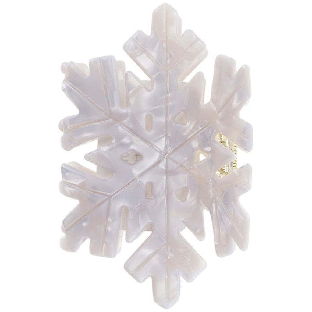 By Stær Hårklemme - Snefnug - 9x5 cm - Lys Grå