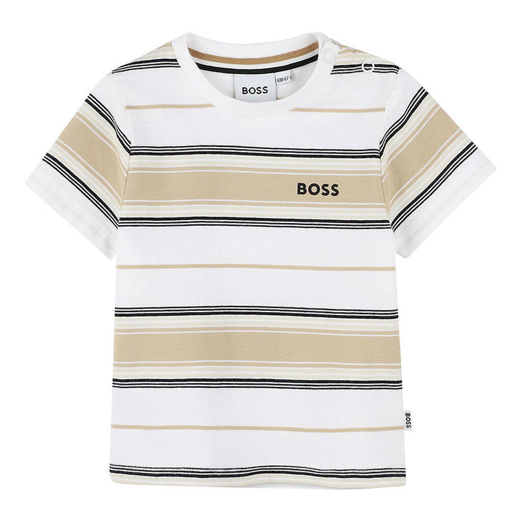 BOSS T-shirt - Stone/Off White