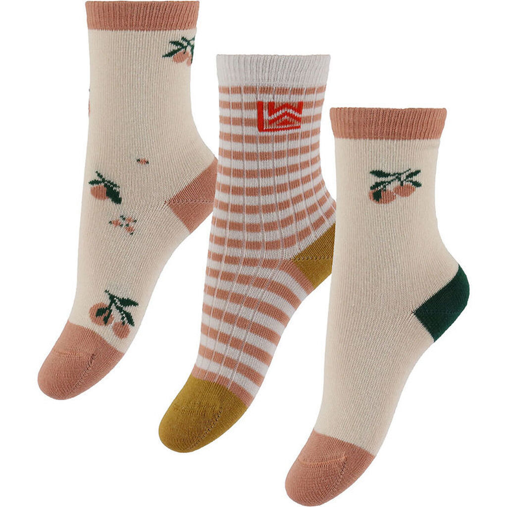 Liewood Strømper - 3-pak - Silas - Peach Sea Shell Mix
